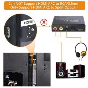 img 3 attached to Neoteck 4K 60Hz HDMI 2.0 Audio Extractor: YUV 4:4:4, HDR, HDMI to HDMI + Optical 🔌 Toslink SPDIF + Analog RCA L/R + 3.5mm - Perfect for Gaming, PS4 Pro, Blu-ray Player, HDTV