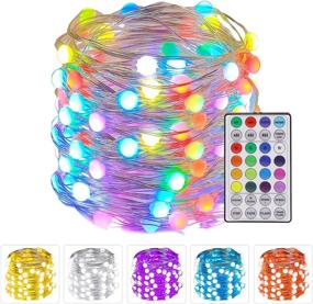img 4 attached to Enhance Your Holidays with Smart Color Changing Christmas Lights, 40FT 100 LED Multicolor Christmas Lights - Dimmable, Remote Control & Timer for Outdoor and Indoor Christmas Tree Decor