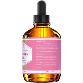 img 1 attached to 🌹 Leven Rose Rosehip Seed Oil - 100% Pure, Organic, Unrefined, Cold Pressed Anti Aging Moisturizer for Hair, Skin & Nails - 4 Fl. oz...