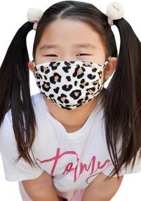 img 4 attached to Children's Fabric Mask Face Cover - Cute Print Fashion 🎭 Outdoor Cloth Covering for Protection - Comfortable, Breathable Mouth Shield - Unisex