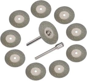 img 4 attached to 10pcs Full Sand Diamond Wheels Tungsten Electrode Sharpener 3mirrors Replacement Blades Cutting Wheels Tig Welding Discs, 25mm 0.5mm w/ 2 CNC Connecting Rods