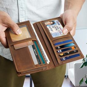 img 1 attached to 💼 Texbo Men's Genuine Leather Bifold Wallet: Essential Card Case and Money Organizer