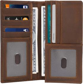 img 3 attached to 💼 Texbo Men's Genuine Leather Bifold Wallet: Essential Card Case and Money Organizer