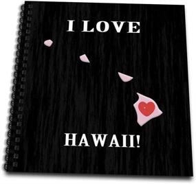 img 1 attached to 3DRose Hawaii Heart Red Drawing Db_218299_1