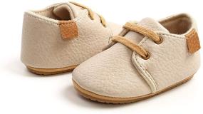 img 2 attached to 👶 BEBARFER Toddler Baby Shoes: Anti-Slip Sole Infant Moccasins for Wedding Uniform Dress - First Walking Crib Shoes