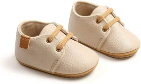 img 1 attached to 👶 BEBARFER Toddler Baby Shoes: Anti-Slip Sole Infant Moccasins for Wedding Uniform Dress - First Walking Crib Shoes