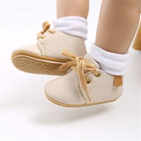 img 3 attached to 👶 BEBARFER Toddler Baby Shoes: Anti-Slip Sole Infant Moccasins for Wedding Uniform Dress - First Walking Crib Shoes