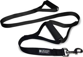 img 4 attached to 🐾 Leashboss Original: Double Handle Dog Leash for Large Dogs - Heavy Duty, No Pull Training Lead for Walking Big Dogs (Black)