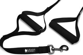 img 3 attached to 🐾 Leashboss Original: Double Handle Dog Leash for Large Dogs - Heavy Duty, No Pull Training Lead for Walking Big Dogs (Black)