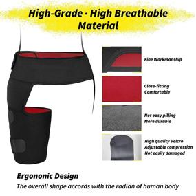 img 3 attached to Auskang Hip Brace with Thigh Compression Sleeve, Groin Compression Wrap, and Hamstring Compression Sleeve – For Hip Pain Relief, Support for Hip Replacements, Sciatica, and Quad Muscle Strains – Fits Both Left and Right