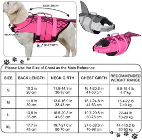 img 2 attached to PetLoft Dog Life Jacket - Adjustable Safety Floatation Vest for Swimming, Boating, Beach Playing - 2 Cute Patterns Available - M Size - Hot Pink Mermaid