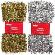 🎄 add sparkle to your christmas décor with silver & gold tinsel garlands - set of 2, 50 ft. each! logo