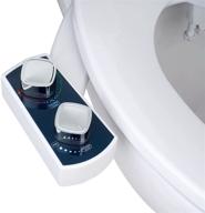 mechanical bidet toilet seat attachment - non-electric, dual nozzle, self-cleaning, adjustable water pressure switch, fresh water spray logo