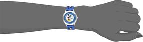 img 2 attached to Disney Kids' W000022 Time Teacher Stainless Steel Watch: Stylish Design with Blue Nylon Band