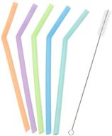 🌳 treehouse designs glostraws: glow-in-the-dark silicone straws - set of 5, reusable & flexible - fits 20oz to 30oz tumblers - made in the usa! logo