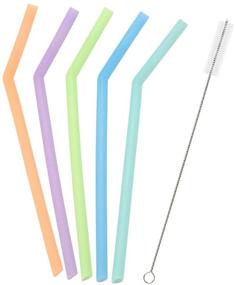 img 4 attached to 🌳 TreeHouse Designs GloStraws: Glow-in-The-Dark Silicone Straws - Set of 5, Reusable & Flexible - Fits 20oz to 30oz Tumblers - Made in the USA!