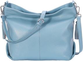 img 1 attached to SALE AINIMOER Shoulder Handbags Top Handle Blue