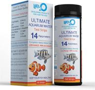 🐠 comprehensive 14-in-1 aquarium test kit with trace heavy metals, 50 water testing strips for freshwater or saltwater aquarium, fish tank, reef & pond - measure alkalinity, ph, nitrate, carbonate hardness & more logo