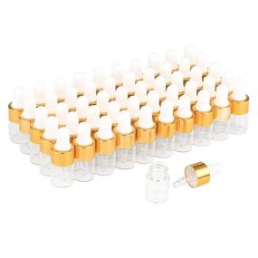 img 4 attached to Wresty 50 Pcs Clear Glass Dropper Vials 2ml Mini Essential Oils Sample Dropper Bottles - Perfect for Traveling with Essential Oils, Perfume, Cosmetic Liquid - Includes 2 Additional Droppers