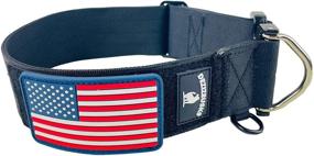 img 3 attached to 🐾 2-Inch Tactical Dog Collar - Heavy Duty, Quick Release Metal Buckle, Integrated D-Ring - Military Style, Wide & Thick Rigid Nylon Webbing - for Large & XL Dogs or K9