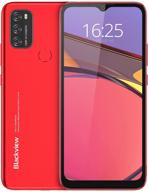 📱 blackview a70 unlocked android 11 cell phone - 6.5’’ hd+ waterdrop screen, 5380mah battery, octa core 3gb 32gb, 13mp+5mp dual sim 4g smartphone, face unlock & fingerprint (red) logo