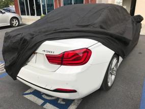 img 1 attached to 🚗 CarsCover Custom Fit BMW M4 428i 430i 435i 440i Car Cover: All-Weather, Heavy Duty Ultrashield Black - 2014-2019