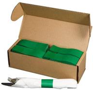 🔖 high-quality pre-cut green napkin bands: n. f. string & son, inc., 2000 per box logo