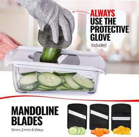 img 1 attached to Fullstar 11 in 1 Mandoline Slicer, Vegetable Chopper & Cheese Grater - Ultimate Kitchen Gadget Set with Peeler, Spiralizer, Juicer, French Fry Maker & Julienne Cutter! Includes Safety Glove & Cleaning Brush