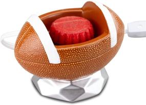 img 3 attached to 🕯️ STAR MOON Electric Wax Melt Warmer for Scented Wax, Candle Melter Burner for Scentsy Wax Cubes, Ceramic Football Design - No Flame, No Smoke, No Soot