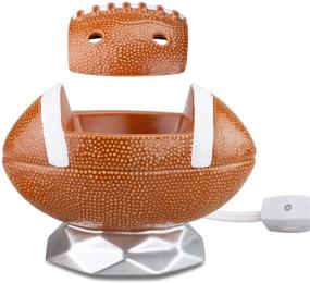 img 4 attached to 🕯️ STAR MOON Electric Wax Melt Warmer for Scented Wax, Candle Melter Burner for Scentsy Wax Cubes, Ceramic Football Design - No Flame, No Smoke, No Soot