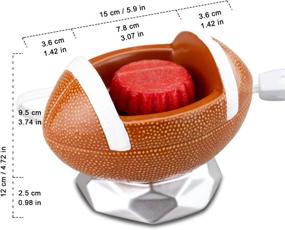 img 1 attached to 🕯️ STAR MOON Electric Wax Melt Warmer for Scented Wax, Candle Melter Burner for Scentsy Wax Cubes, Ceramic Football Design - No Flame, No Smoke, No Soot