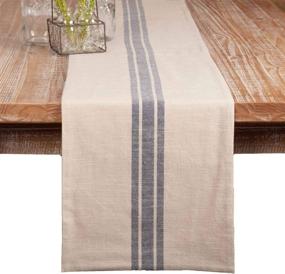 img 2 attached to 🏪 Market Place Blue Runner 13x72: A Versatile and Stylish Addition to Upgrade your Table Décor