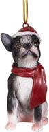 🎄 design toscano - jh576302 boston terrier christmas tree ornament for holidays, 3 inch, full color логотип