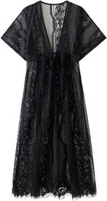 img 1 attached to 👘 Women's Resort Kimonos Cardigan Duster for Clothing, Swimsuits & Cover Ups