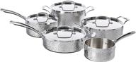 набор посуды cuisinart hammered collection: набор кухонной посуды среднего размера из нержавеющей стали. логотип