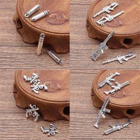 img 2 attached to SUNNYCLUE 40Pcs 10 Styles Gun Pistol Revolver Weapon Charms Pendants - Jewelry Making Supplies for DIY Bracelet Accessory - Lead Free Nickel Free Cadmium Free