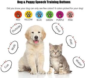 img 1 attached to RIBOSY Set of 6 Dog Speech Training Buzzers: Recordable Buttons for Dog Voice Training - Train Your Dog with Your Own Voice (Battery Included)