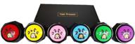 ribosy set of 6 dog speech training buzzers: recordable buttons for dog voice training - train your dog with your own voice (battery included) logo