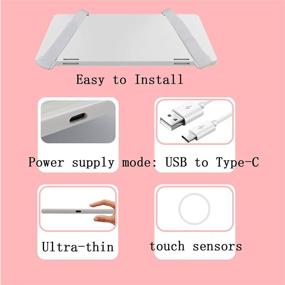 img 1 attached to 💄 Rechargeable Car Visor Vanity Mirror with LED Lights - Gift Box Included. Suitable for Car, Truck, SUV - Built-in Lithium Battery. Enhance your Makeup Routine on the Go. Stylish Car Accessories Gift