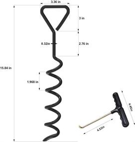 img 1 attached to 🔒 Улучшите стабильность и безопасность с помощью штыков для батута Eurmax: крюк-спиральный для батутов