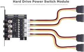 img 1 attached to 💡 Усовершенствованный модуль выключателя питания жесткого диска для HDD/SSD SATA 2,5 дюйма / 3,5 дюйма: Ultimate 4-х канальный контроллер с защитой TVS.