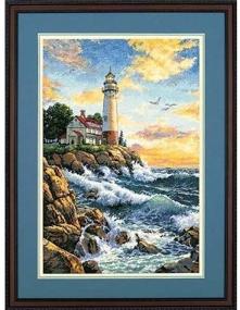 img 1 attached to 🧵 Rocky Point Counted Cross Stitch Kit by Dimensions Needlecrafts