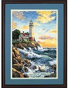 img 2 attached to 🧵 Rocky Point Counted Cross Stitch Kit by Dimensions Needlecrafts