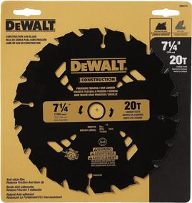 img 3 attached to 🔪 DEWALT 7-1/4-inch Circular Saw Blade for Pressure Treated and Wet Lumber, ATB, Thin Kerf, 5/8-inch and Diamond Knockout Arbor, 20-Tooth Blade (Model DW3174) in Black