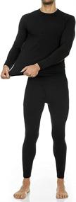 img 3 attached to 🔥 Stay Cozy in Thermajohn Men's Ultra Soft Fleece-Lined Thermal Underwear Long Johns Set