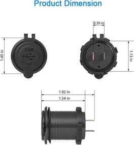 img 3 attached to 🔌 High-Power Dual USB Charger Socket Power Outlet - 2.1A & 2.1A for Car Boat Marine Mobile - DIY Kit Included (4.2A-Red)