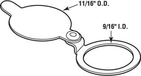 img 1 attached to 🚪Защитная заглушка для глазков на двери с цилиндрами диаметром 9/16 дюйма - Изготовлена из твердой латуни, покрыта ярким никелевым покрытием - Защита безопасности Defender S 4791 - Упаковка из 1 штуки.