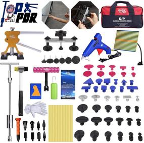 img 4 attached to 🔧 Complete Paintless Dent Removal Tools Set by Fly5D – Repair Dents Effortlessly with Aluminum Dent Pull Tabs Reusable Countless Times – Dent Puller Kit Perfect for All