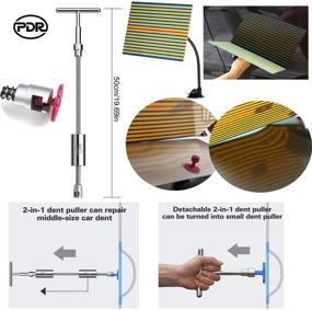 img 1 attached to 🔧 Complete Paintless Dent Removal Tools Set by Fly5D – Repair Dents Effortlessly with Aluminum Dent Pull Tabs Reusable Countless Times – Dent Puller Kit Perfect for All