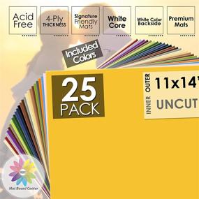img 3 attached to 🎨 Pack of 25, 11x14 Uncut Mat Boards by Mat Board Center - White Core - Assorted Colors - Full Sheet - for DIY, Frames, Pictures, Photos, Crafts - Enhancing SEO
